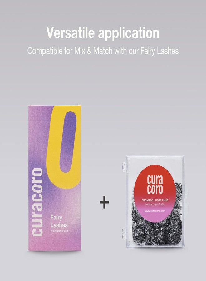 Curacoro Fairy Volume Lash Extensions 3D - 0.7mm Thickness | C CC D Curl | 8-15mm Length Mixed Tray | Premium Matte Black Individual Eyelashes Tray, Professional Supplies Use - Image 5